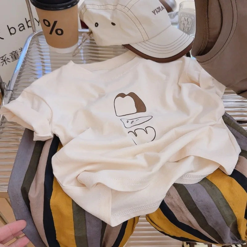 Children's Clothing Girls Boy Clothes 2 To 8 10 Years Short Sleeve T-shirts Kids Toddler Casual Fashion Top Tee Shirts For Child -