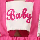 Infant/Toddler Summer Fashion Pink Creeper Dress Including Hair Accessories -