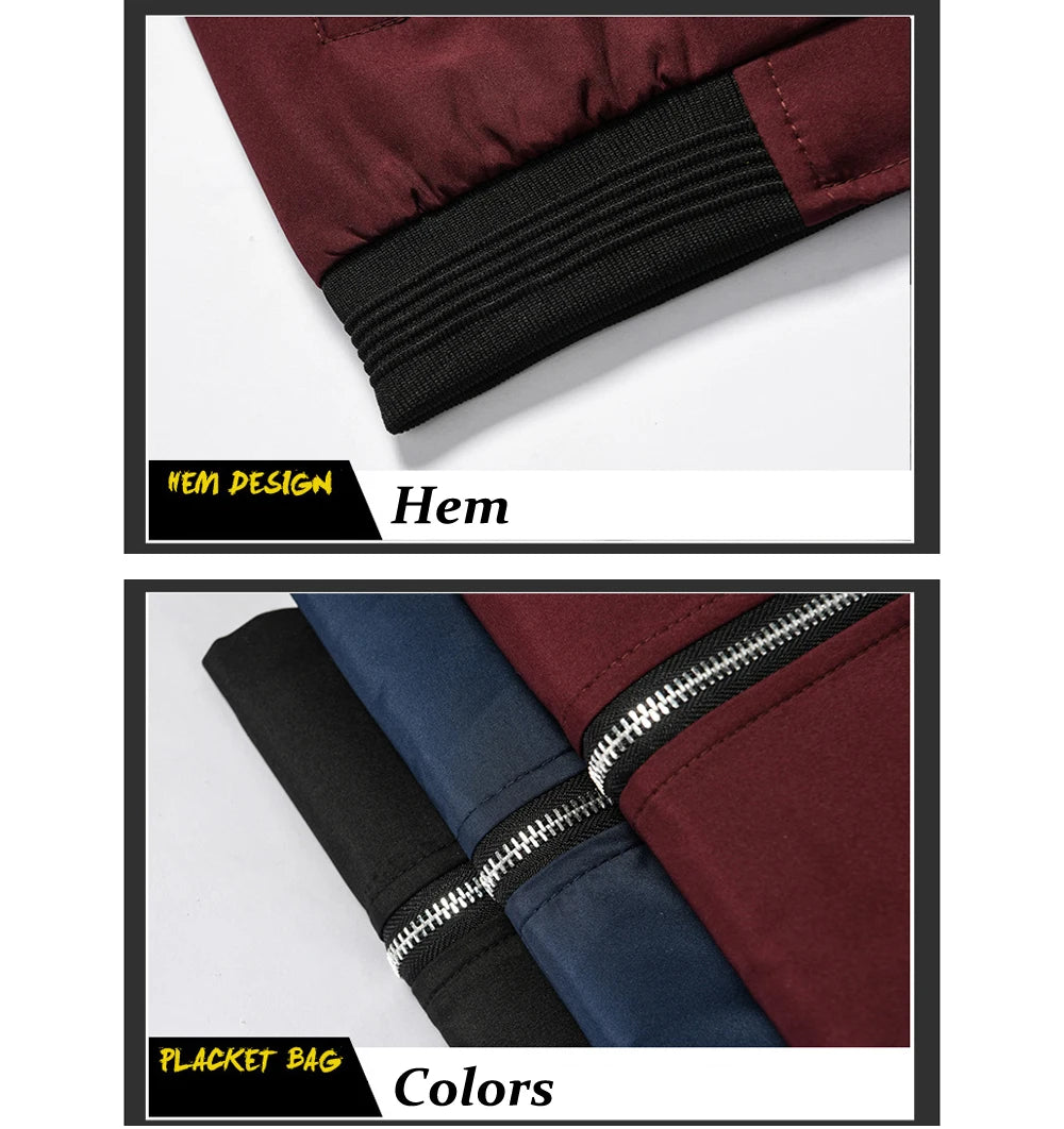 Stay stylish and comfortable with this men's casual lightweight bomber jacket. -