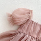 Dress your toddler in sweet style with this new baby lace dress featuring a big bowknot and short sleeves—perfect for special occasions! -