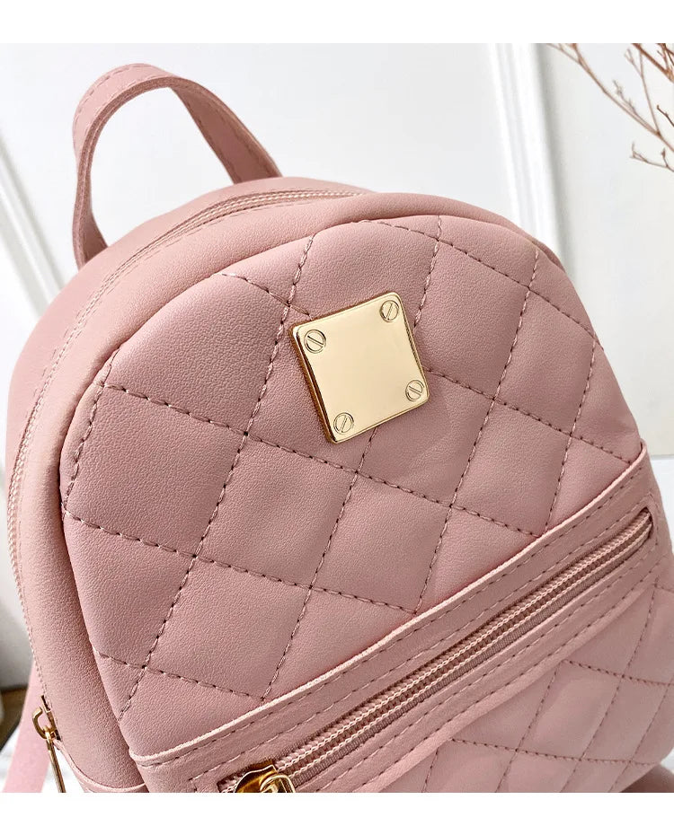 Carry your essentials in style with this fashionable women's bag. Featuring double pockets and embroidered details, this small book bag is perfect for adding a trendy touch to your outfit. -