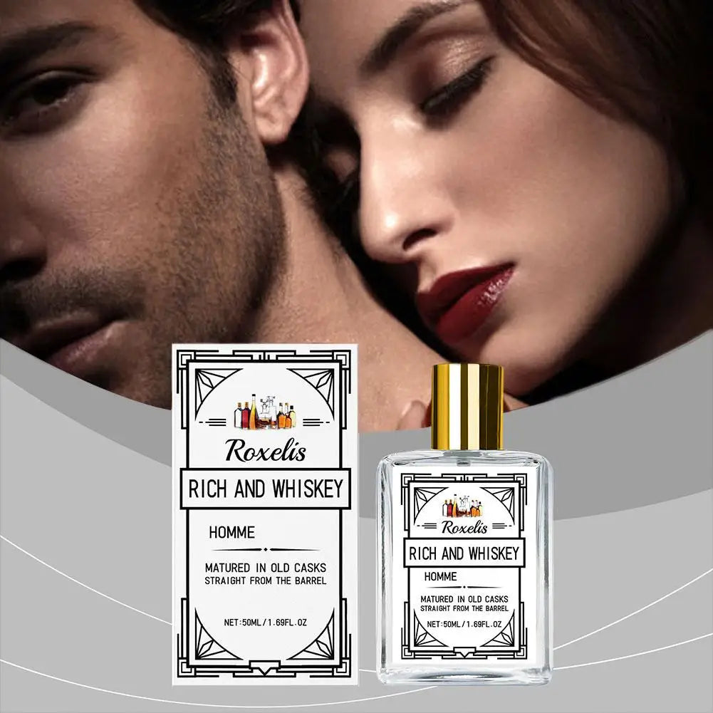 Men's Perfume Charming Whiskey Pheromone Natural Charm Attract Women Long-lasting Refreshing Elegant Fragrance Ideal Gift Dating -