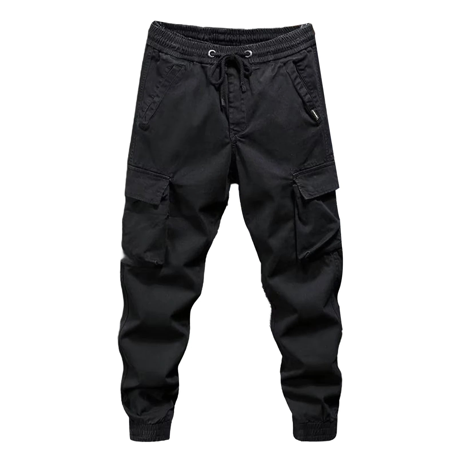 Cargo Pants for Men - Multi-Pocket Elastic Waist Casual Trousers -