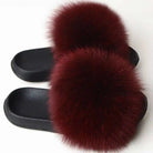 Real Fox Fur Slippers -