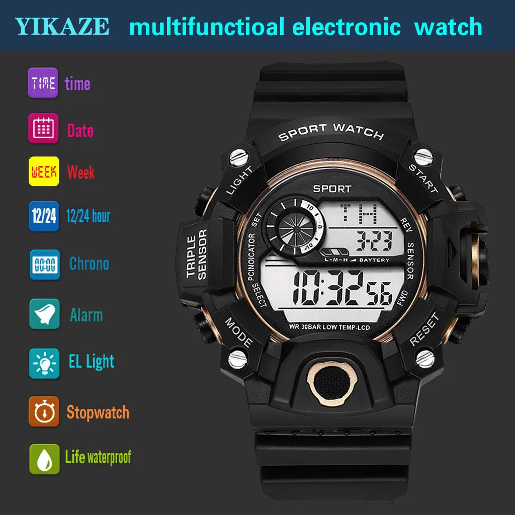 Fashion Men's Watch Sports Electronic Wristwatch -
