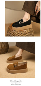 Elevate your style with these platform sole loafers for women. -