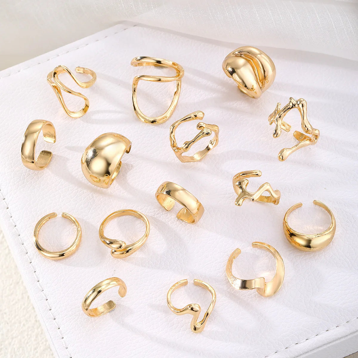 15Pcs/Set Metal Rings -