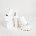 Eilyken Designer Open Toe Women Slippers Fashion Platform Concise Gladiator Party Shoes Female Square High Heels Sandals -