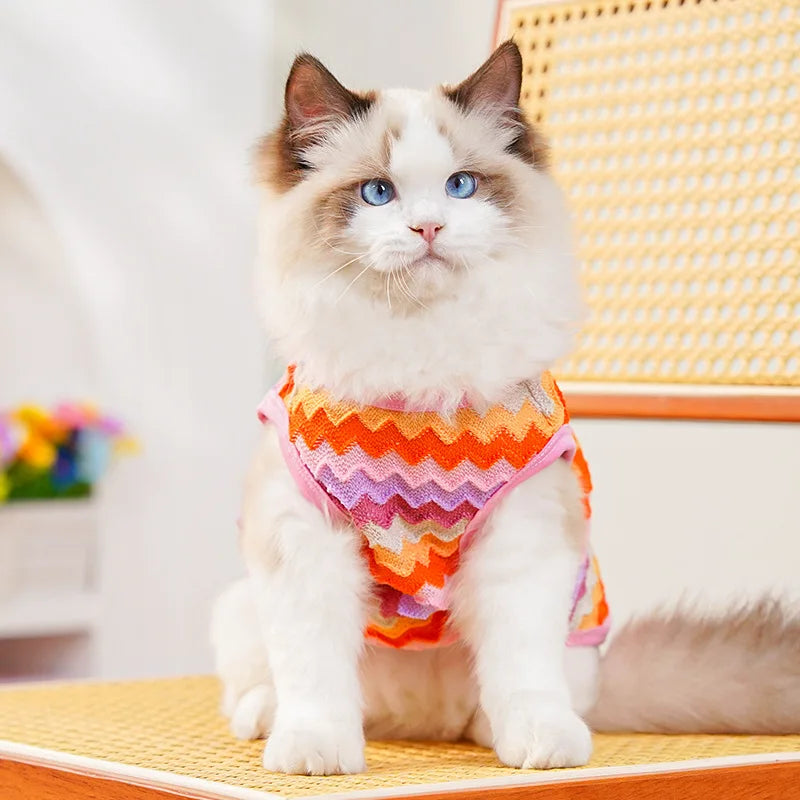 Keep your pets comfortable and stylish with these breathable and soft cat clothes—ideal for both cats and dogs to wear with ease and comfort! -