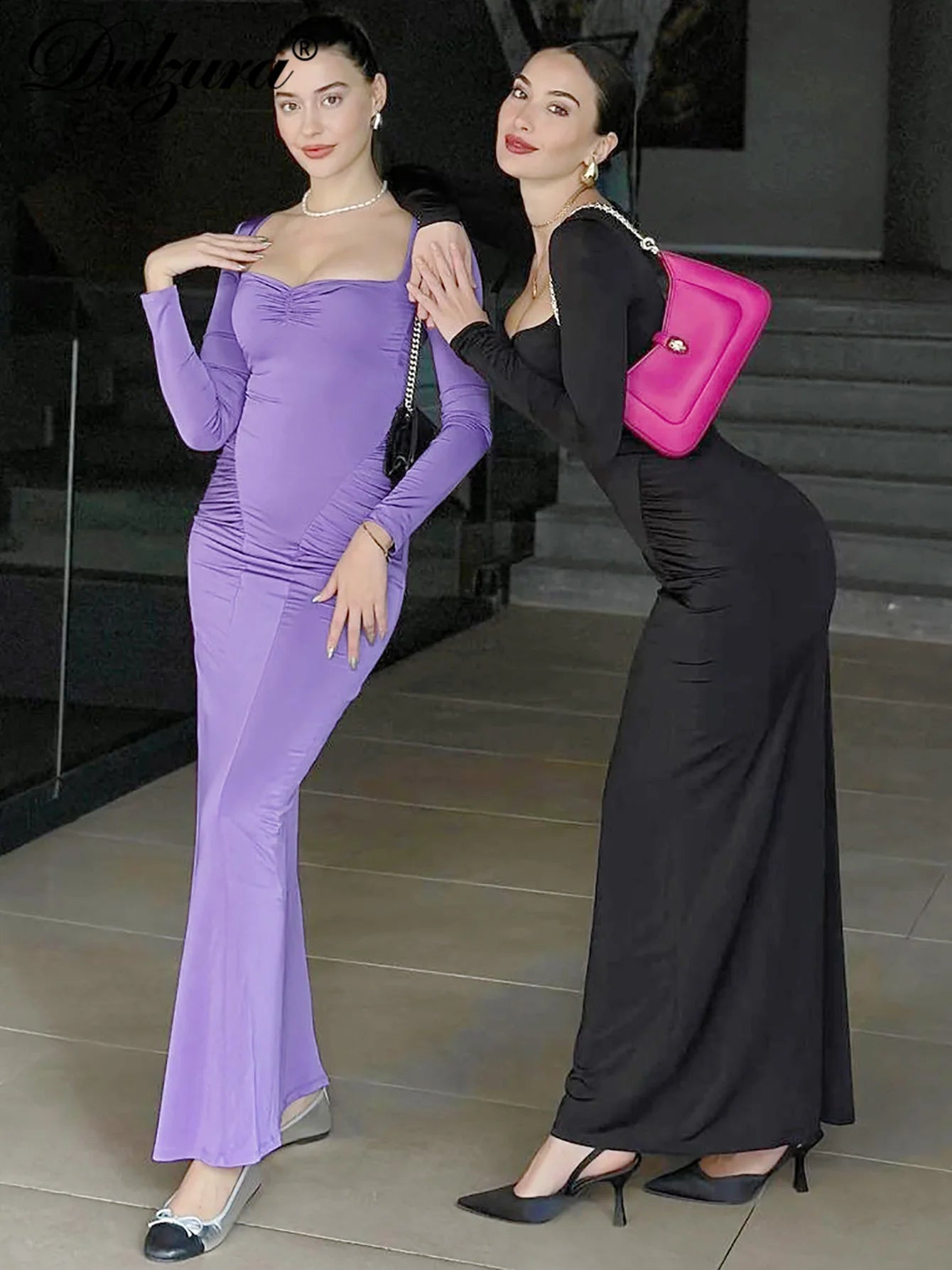 Long Sleeve Maxi Dress -