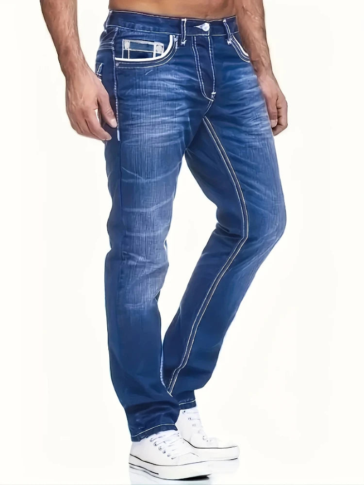 Men's Casual Breathable Cozy Denim Jeans -