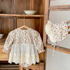 Keep your little girl cozy and cute with this adorable romper and matching hat set—perfect for toddlers! -