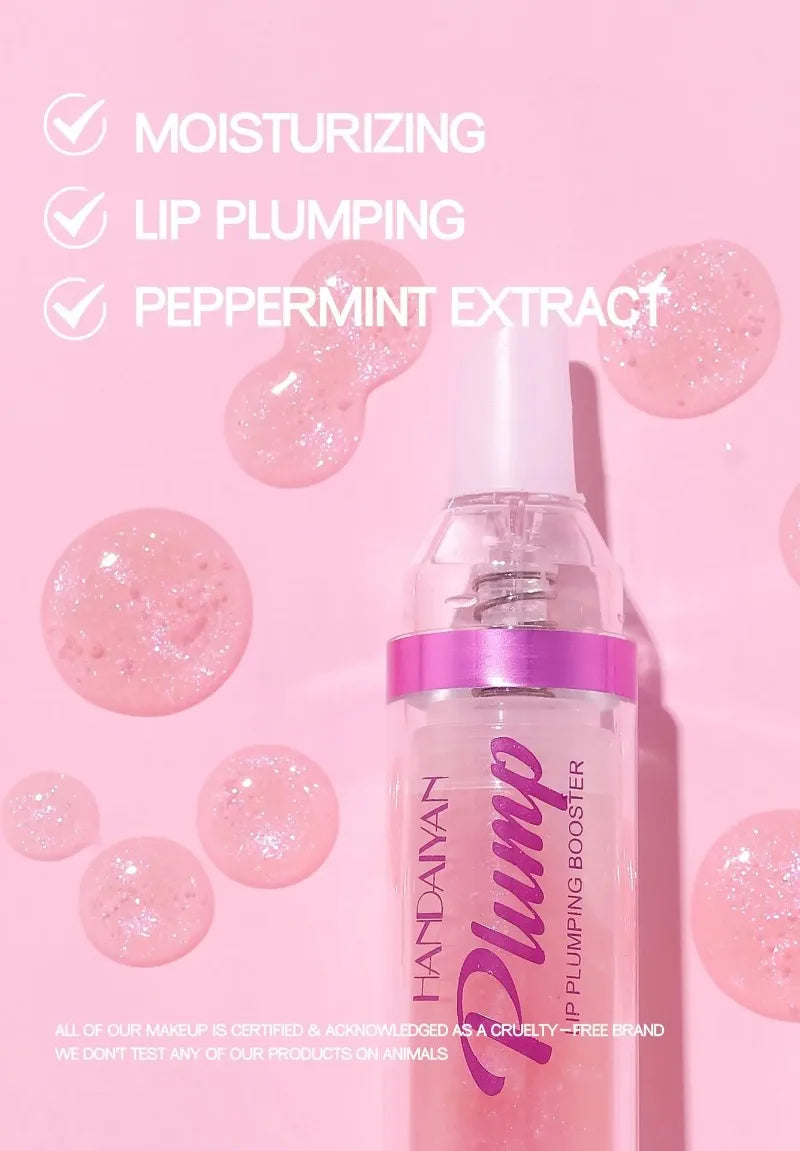 Lip Plumping Booster Lasting Sexy Plumper Glitter Red Nude Lipstick Liquid Waterproof Moisturize Oil Lipgloss Makeup Lip Care -