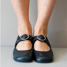 Women Shoes Low Heels Single Shoes Retro New Soft Sole Women Casual Shoes Thick Heels Work Mother Shoe Buckle Shallow High Heels -
