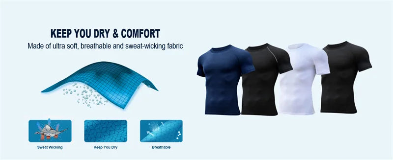 Spider Graphic Compression Shirts for Men -