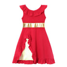 Summer Casual Dress for Girls Mermaid Dress One-Shoulder Sling Short Sleeve Cosplay Princess Costume Casual Vest 2-10 Years -