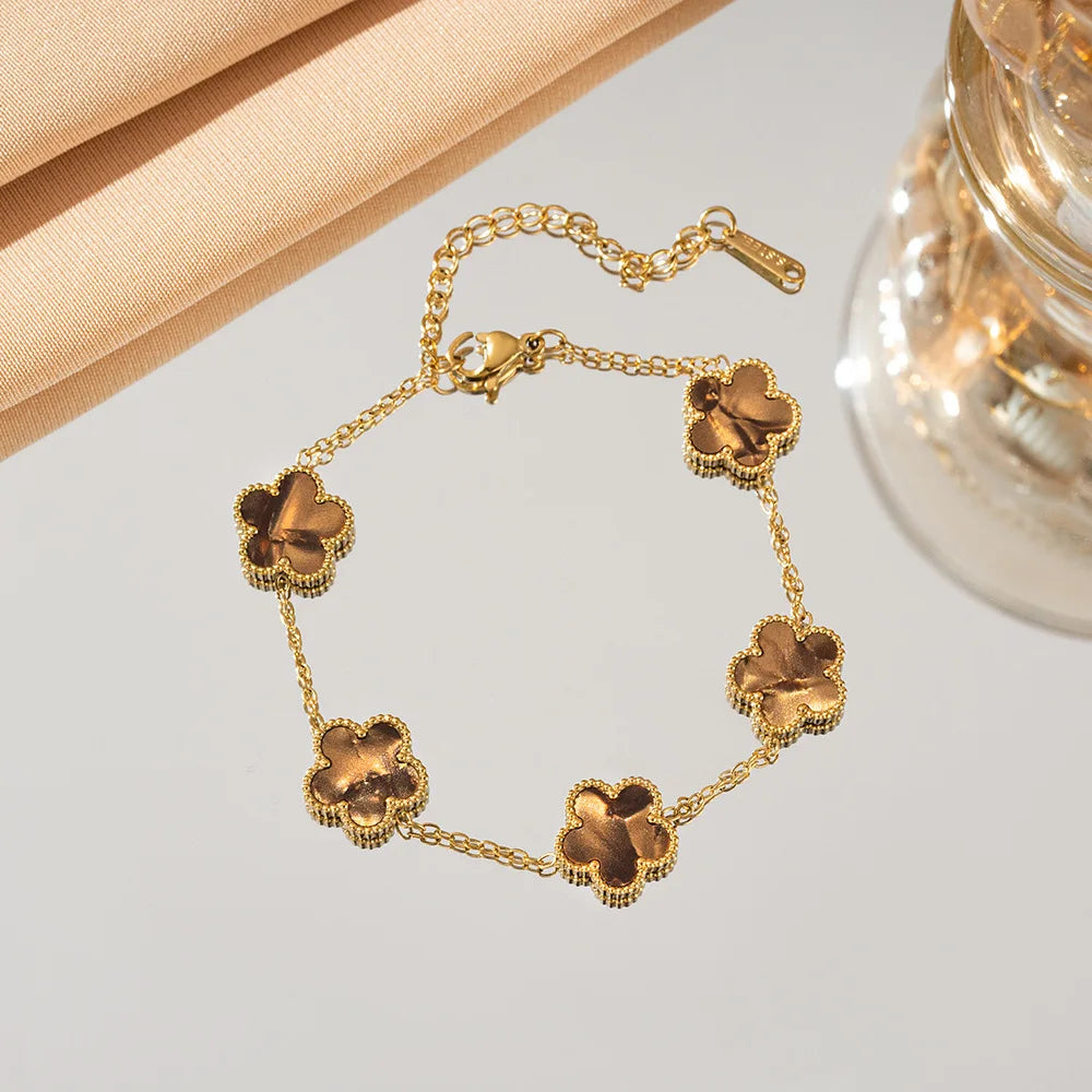 Lucky Five-Petal Flower Bracelet -