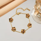 Lucky Five-Petal Flower Bracelet -
