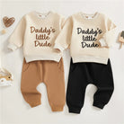 Toddler Baby Boy Winter Fall Outfit Letter Embroidered Sweatshirt and Solid Color Joggers 2 Piece Baby Boys Clothing Set -