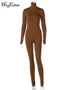 Long Sleeve Turtleneck Jumpsuit -