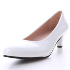 New Women's Shoes On Heels Elegant Medium High Heeled Ladies Pointed Toe Fashion Pumps For Woman Office Black White Red -