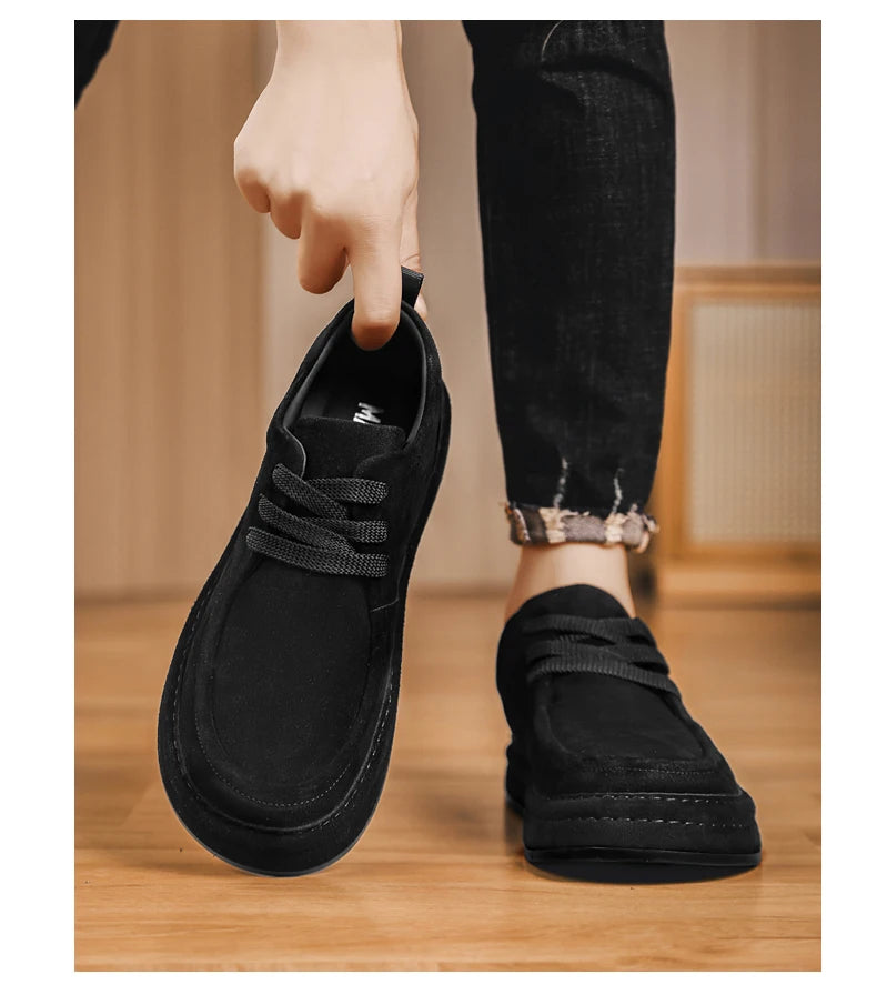 Men's Shoes Are Fashionable Brown Casual Shoes Made of Durable Suede Material Comfortable Walking Shoes Suitable for Daily Wear -