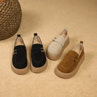 Elevate your style with these platform sole loafers for women. -