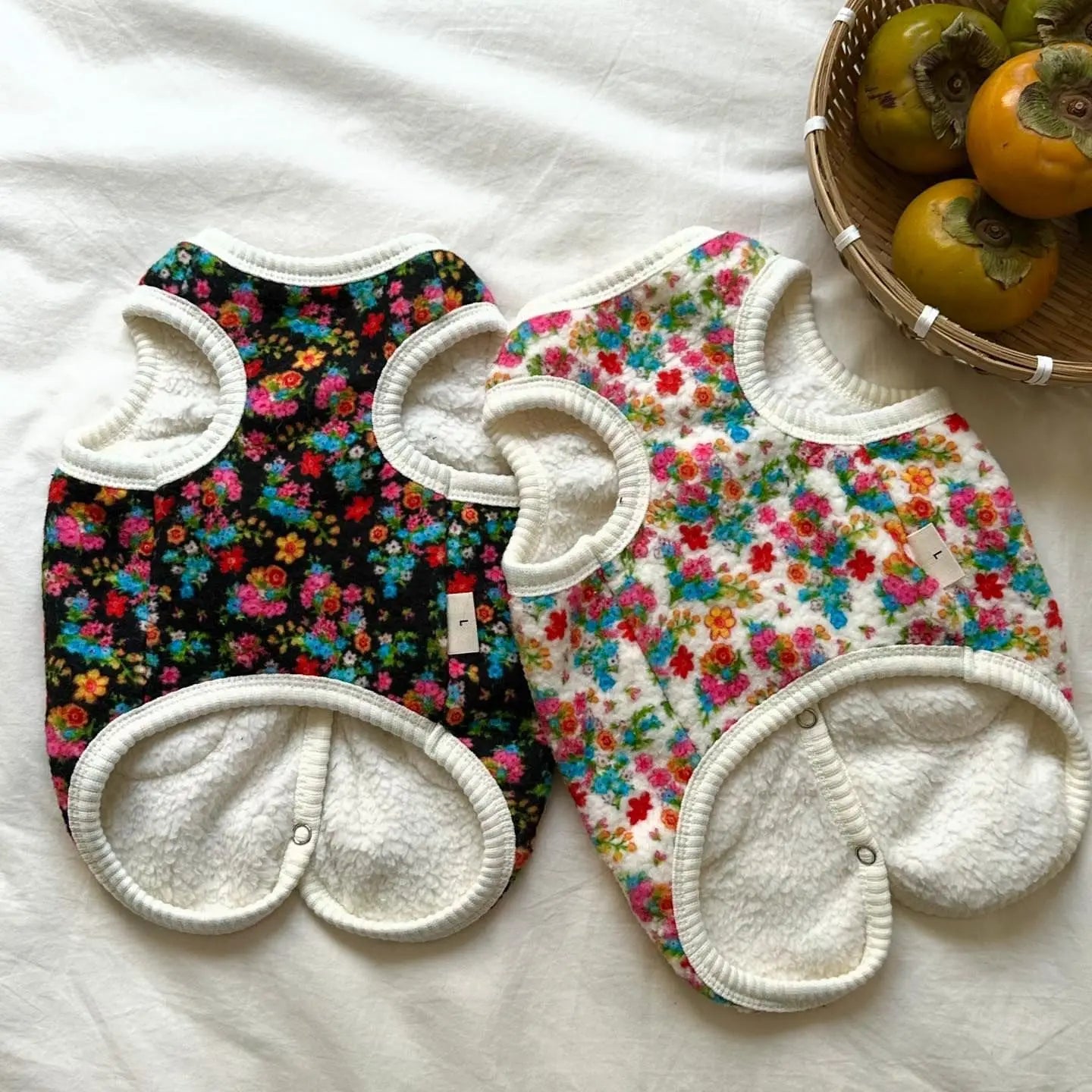 Dress your pet in this classic shabby flower cotton outfit—a stylish and comfortable choice for your beloved furry friend! -