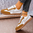 2025 Spring New Lace Up Women's Sports Shoes Plus Size Woman Sneakers Mixed Colors Female Fashion Versatile Flat Casual Sneaker -
