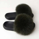 Real Fox Fur Slippers -
