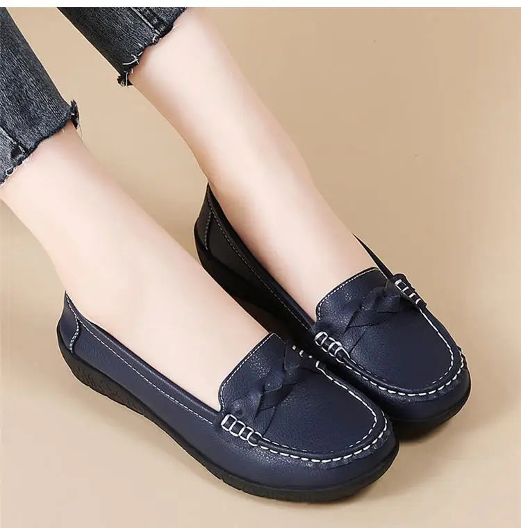 Genuine Leather Women Flats -