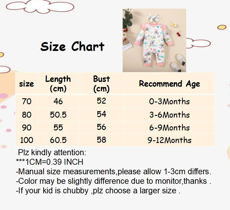 Keep your newborn baby girl cozy and cute with this 2-piece romper outfit set featuring long sleeves—perfect for everyday comfort! -