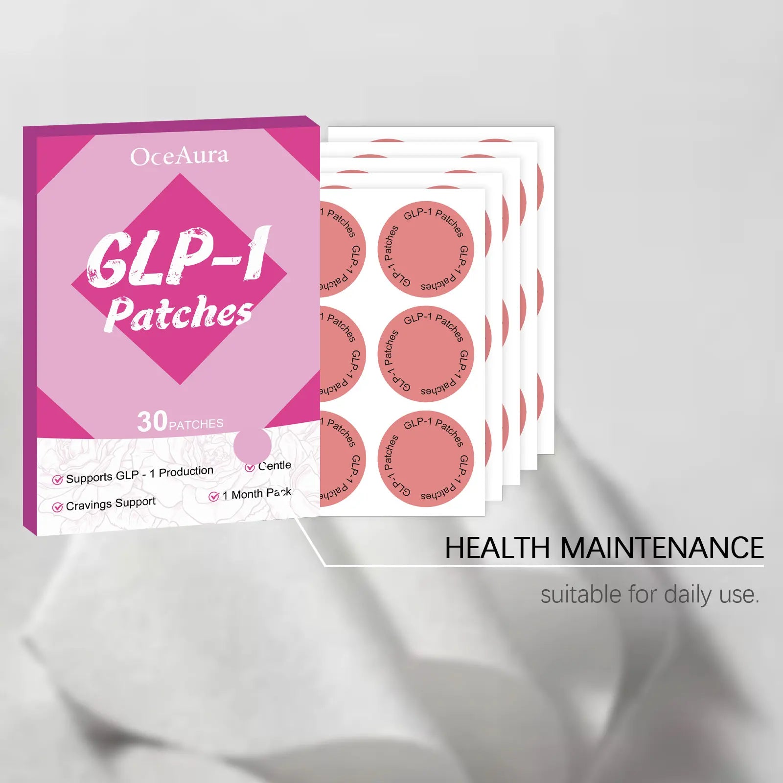 OceAura GLP-1 Patches for Weight Loss Sculpting Shaping Body Appetite Control -