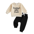 Toddler Baby Boy Winter Fall Outfit Letter Embroidered Sweatshirt and Solid Color Joggers 2 Piece Baby Boys Clothing Set -