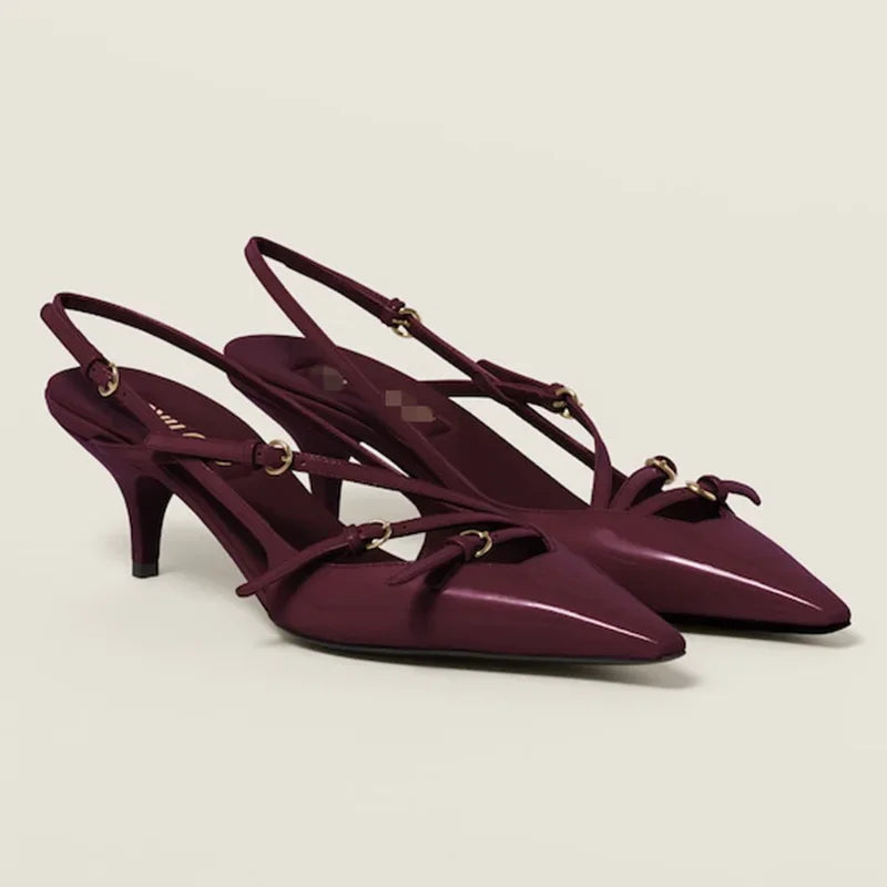 High Heels Pointed-toe Back Loop -