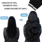 Tape In Human Hair Extensions Natural Straight Hair Extensions 1B Black Brown Blonde 100% Remy Skin Weft Adhesive Glue On -