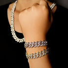 14mm Prong Miami Cuban Link Chain Necklace -