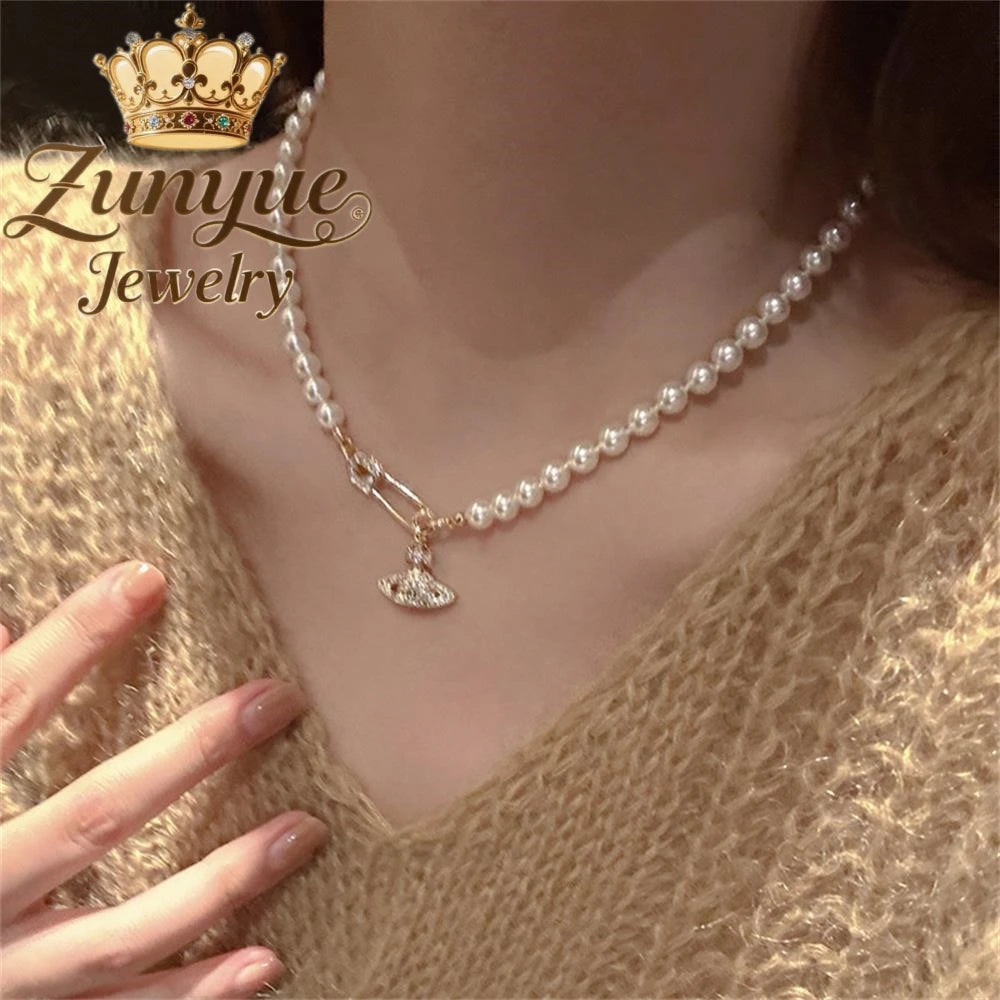 Natural Freshwater Pearl Necklace Exquisite High-end -