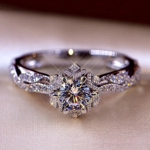 Exquisite Fashion Silver Color Engagement Rings -
