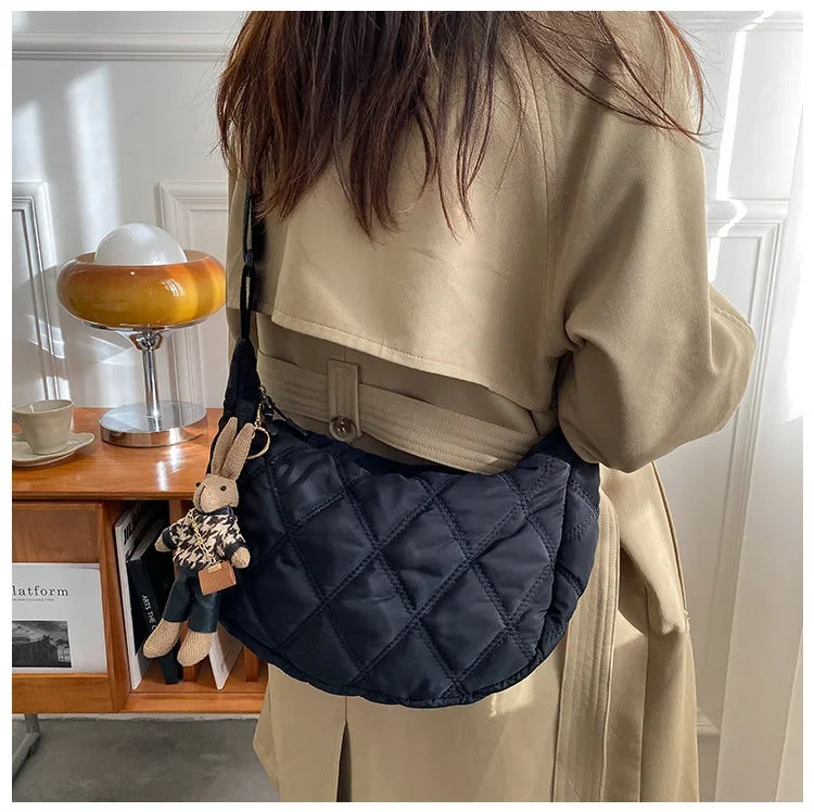 Carry your essentials in style with these embroidery crossbody bags Featuring a large capacity and a shoulder strap, these handbags are both fashionable and functional—an ideal accessory for any outfit. -