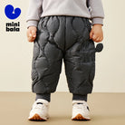 Keep your kids cozy and protected with these new style three-proof high-waisted warm down trousers—perfect for boys and girls on chilly days! -