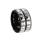 Black Round Square Gothic Spike Bracelet -