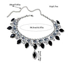 Fashionable personalized black water droplet necklace -