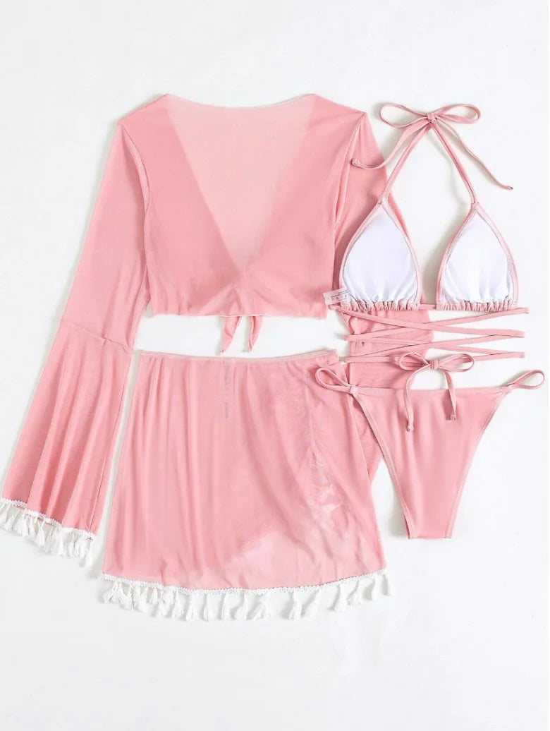 Swimwear Woman Swimsuit Cover Up Bikini Sets -