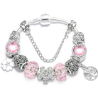 Pink Heart To Heart Beads Charm Bracelets -