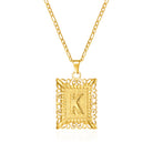 Stainless Steel Initial Letter Necklace For Women & Men -