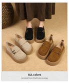 Elevate your style with these platform sole loafers for women. -