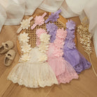 Dress your little one to impress with this adorable party romper for baby girls—perfect for special occasions and celebrations! -