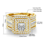 2PCS Moissanite Rings -