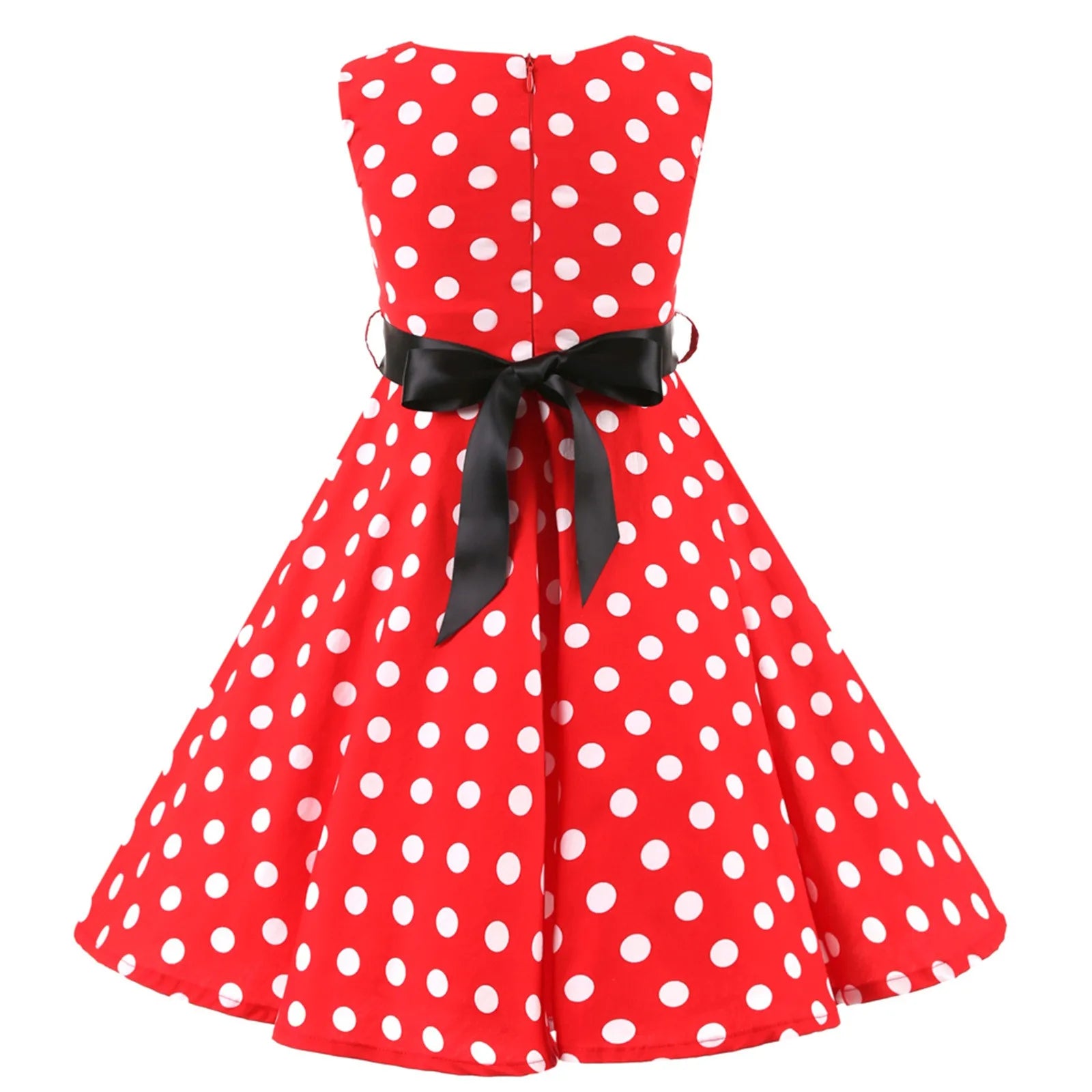 Outfits Party Sleeveless Gown Dress Kid Dots Prints Floral Children Girl Princess Clothes Girls Dresses Straight Dress -